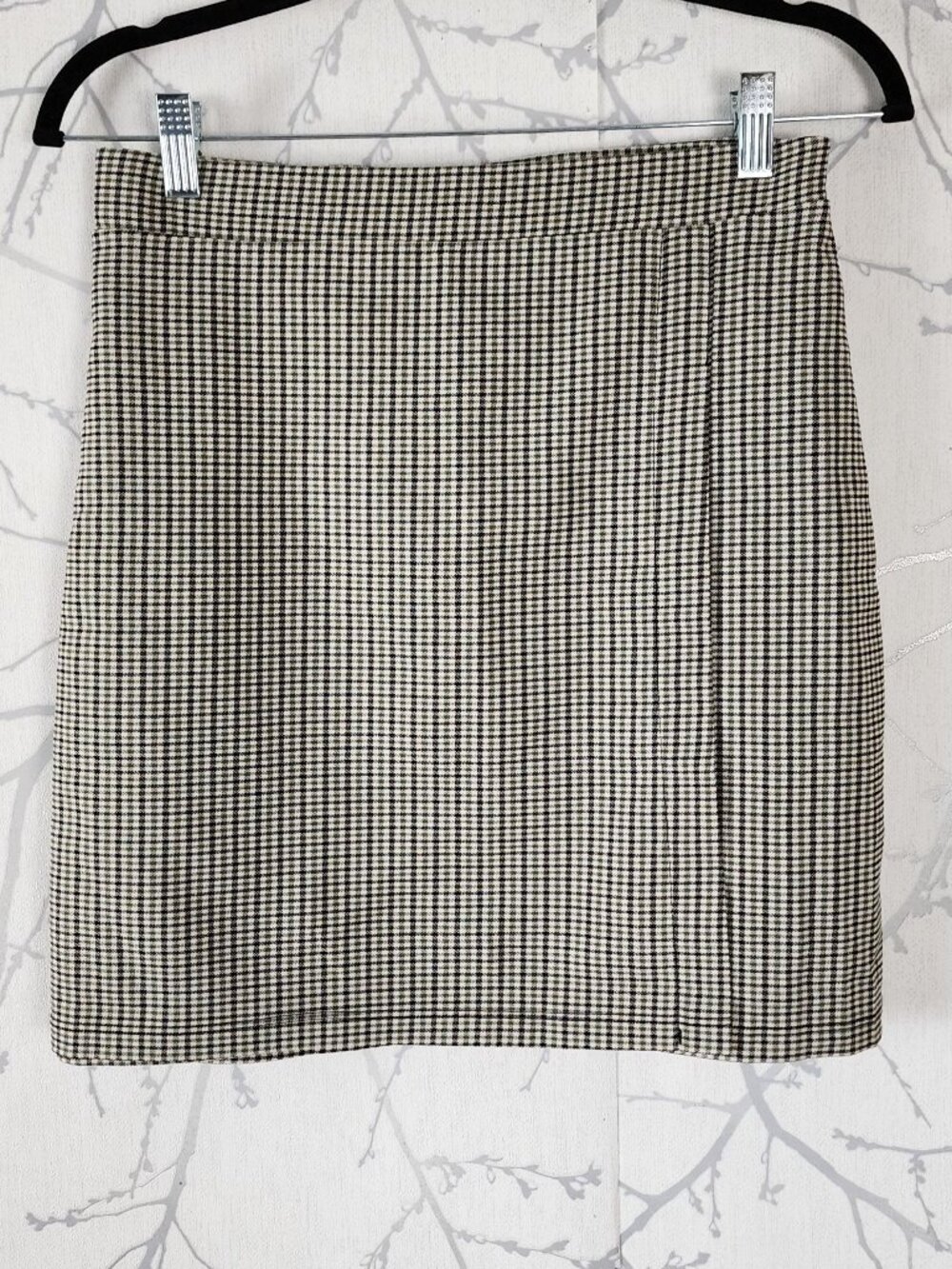 Rachel Stretch Twill Gingham Checks Pencil Mini Skirt